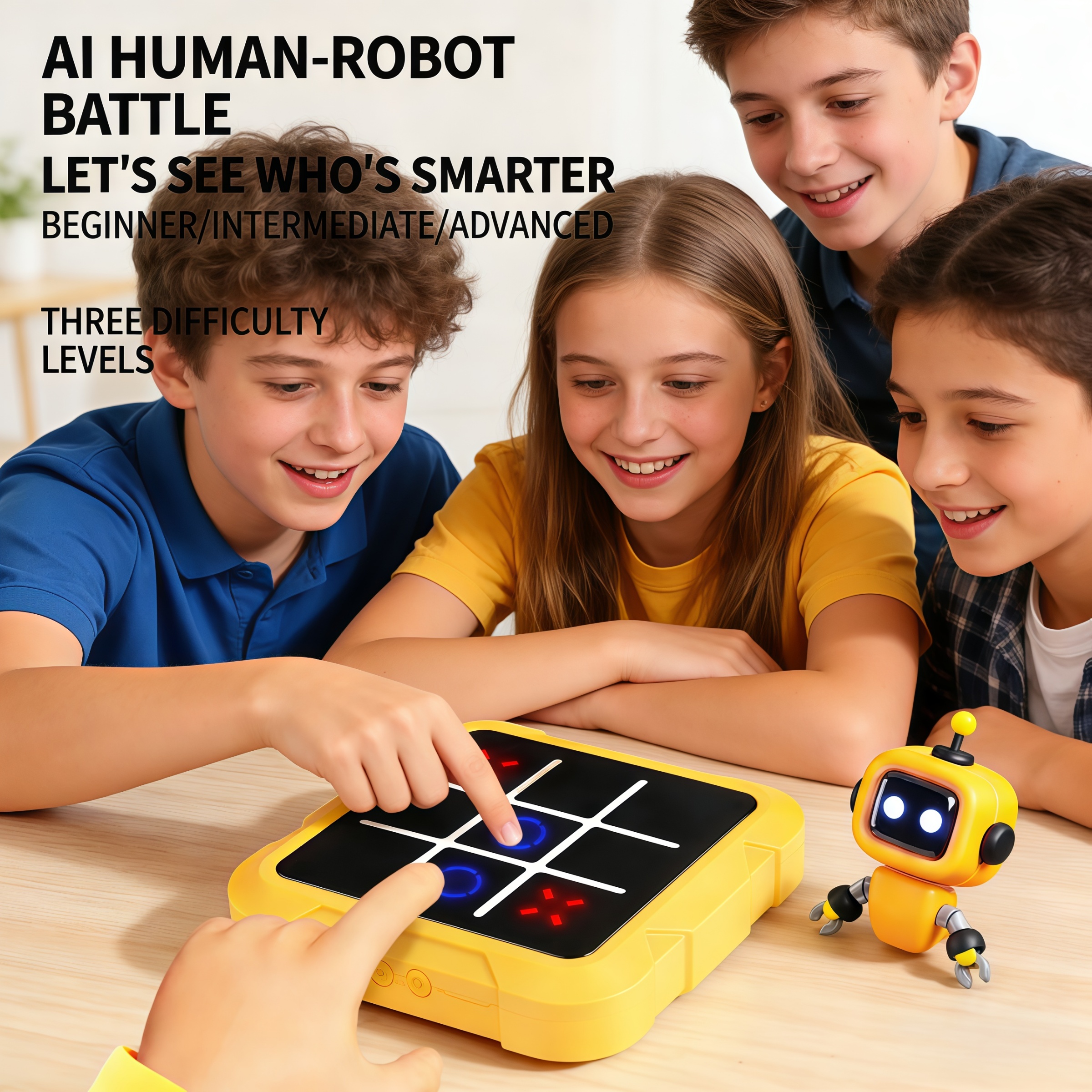 Board Game Ideas - Portable Tic-Tac-Toe, Montessori Educational Board Game,