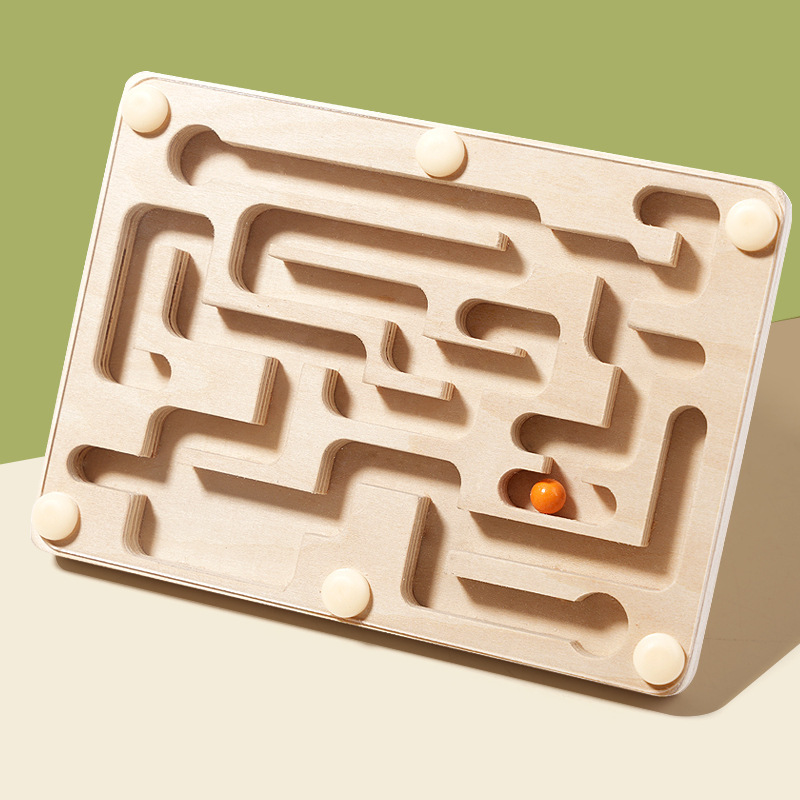 Board Game Ideas - Small Wooden Balance Bead Maze, Balancing