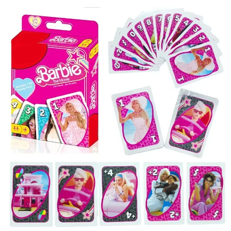 Board Game Uno - Mattel Games UNOes Barbie Doll Card