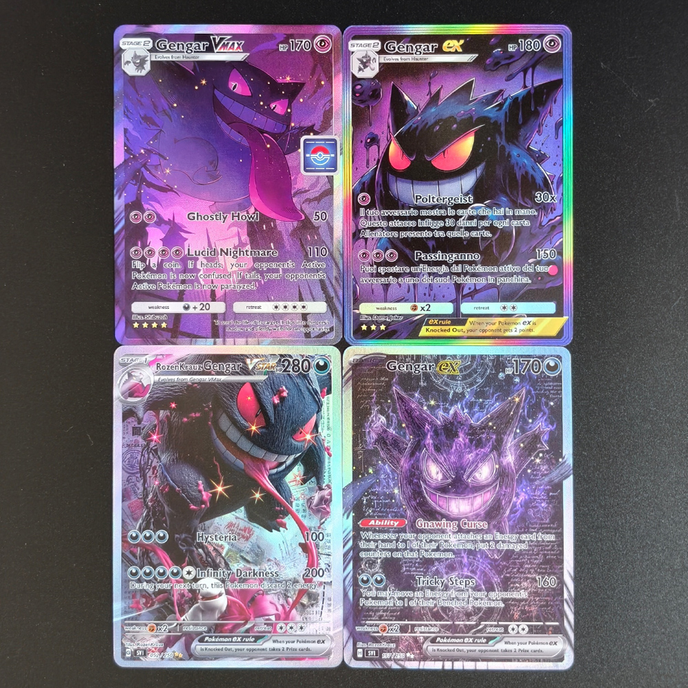 Board Game Anime - 2026 DIY Texture Pokemon Cards Gengar
