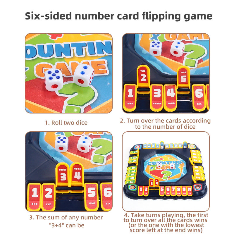 Blue Number Flip Tabletop Game - Board Game Logo recensione e prezzo