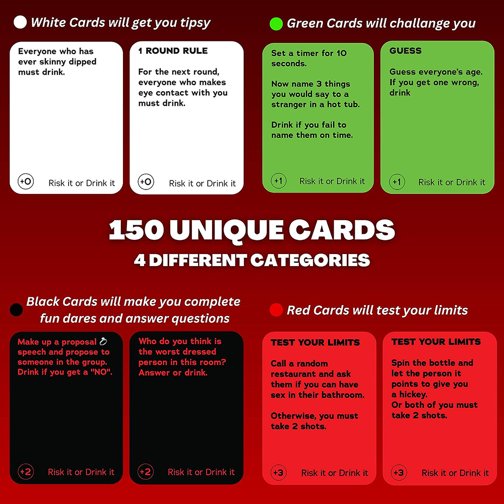 Risk It Or Drink It Fun Party  - Board Game Uno recensione e prezzo
