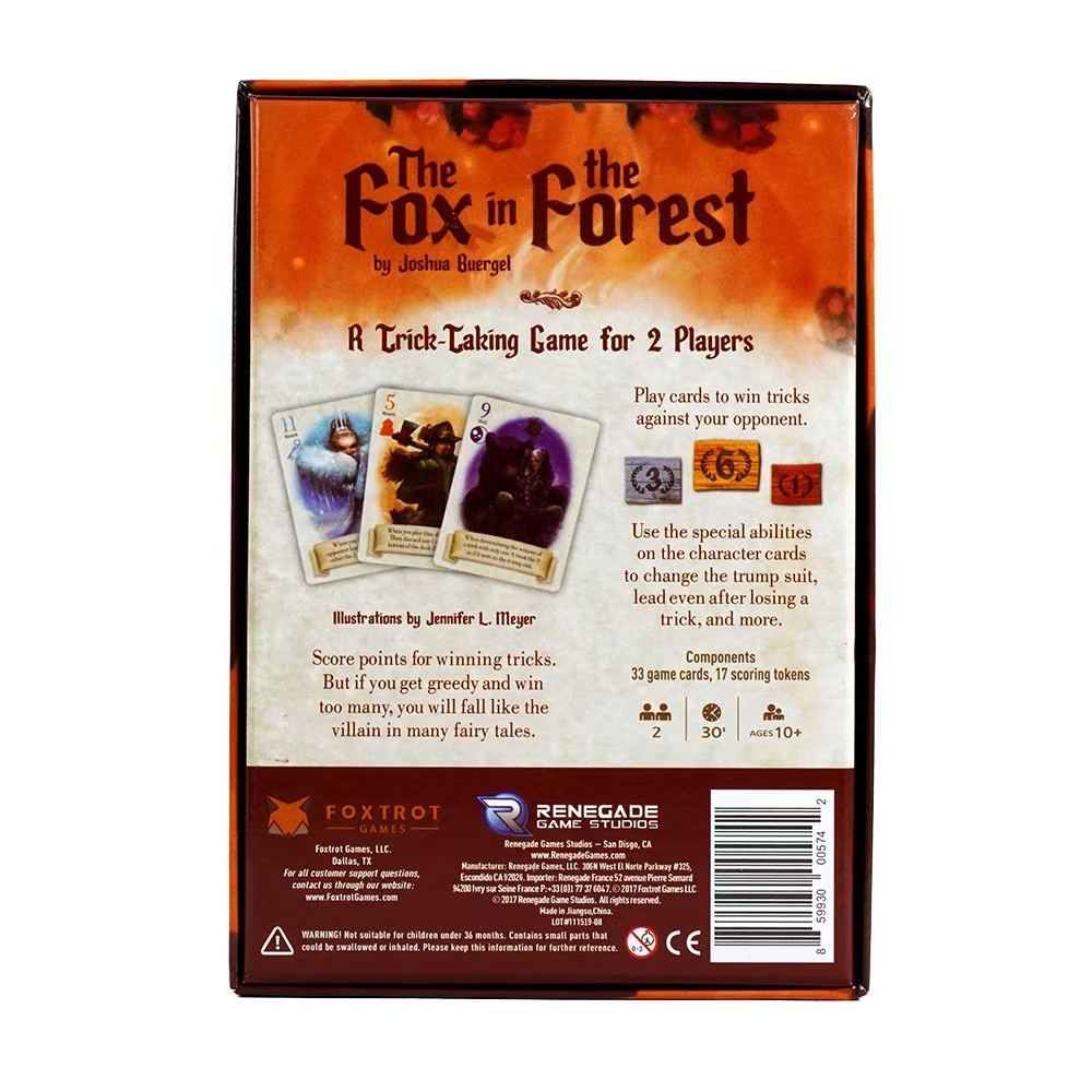 The Fox in the Forest, Social  - Board Game Solo recensione e prezzo