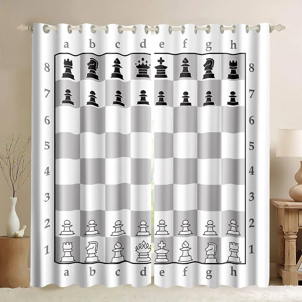 Chessboard  Window Curtains In - Board Game Cafe recensione e prezzo