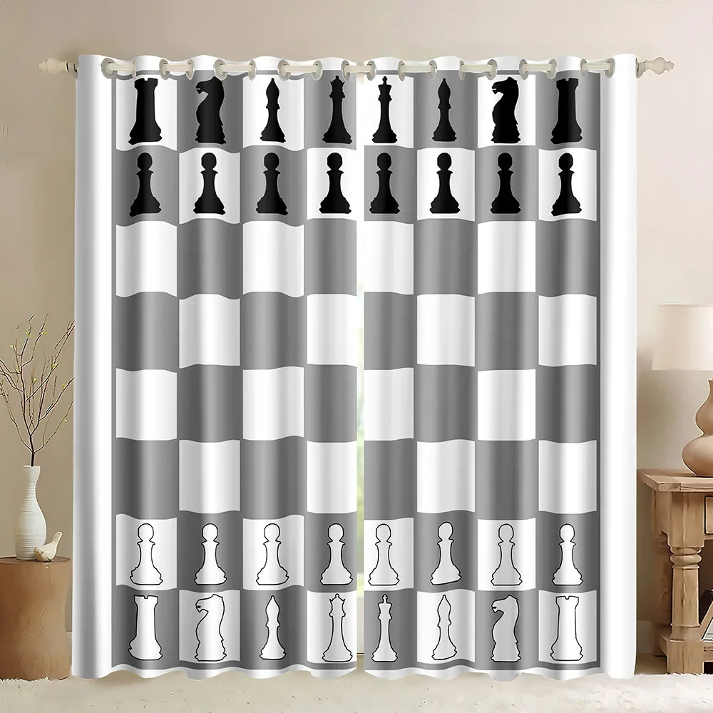 Chessboard  Window Curtains In - Board Game Cafe recensione e prezzo