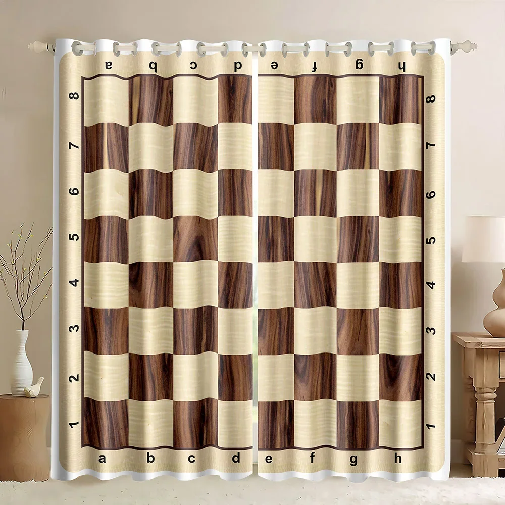 Chessboard  Window Curtains In - Board Game Cafe recensione e prezzo