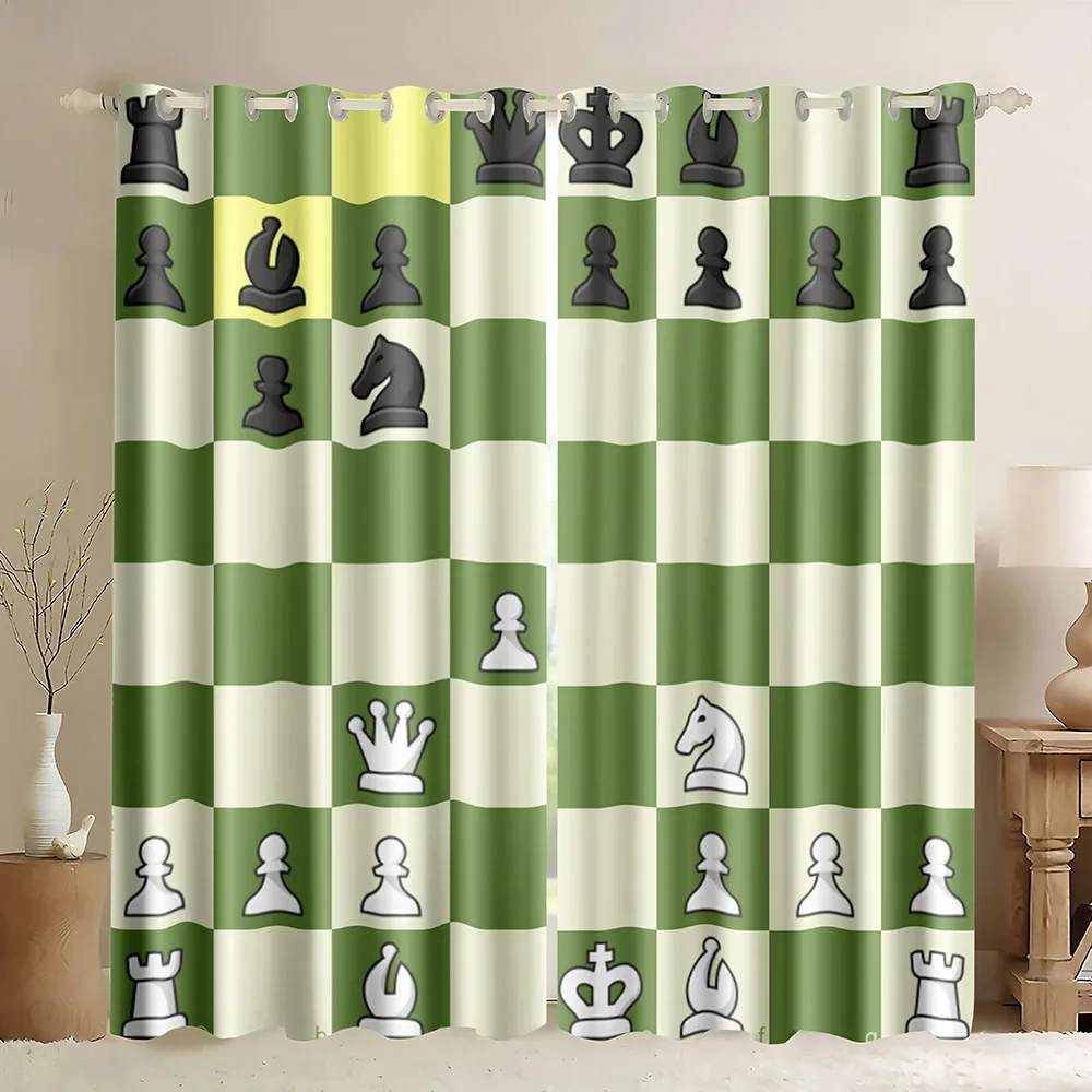Chessboard  Window Curtains In - Board Game Cafe recensione e prezzo